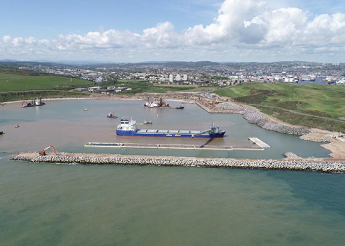 aerial view of Aberdeen port - courtesy of Aberdeen Harbour Board.
