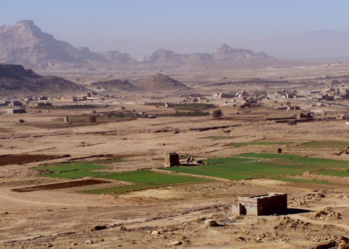 View of desert in Yemen