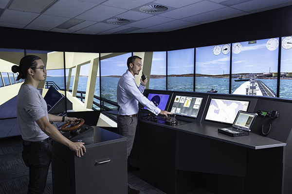 View from inside our ship simulation center in Australia