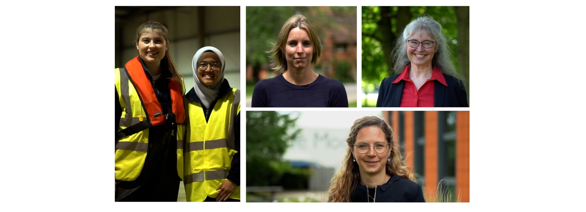 Montage of headshots of women working at HR Wallingford, selected for International Women in Engineering