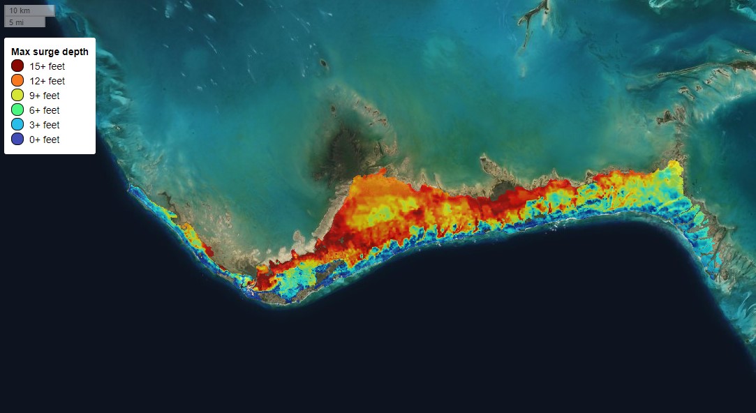 Screenshot of Bahamas Storm Surge Atlas