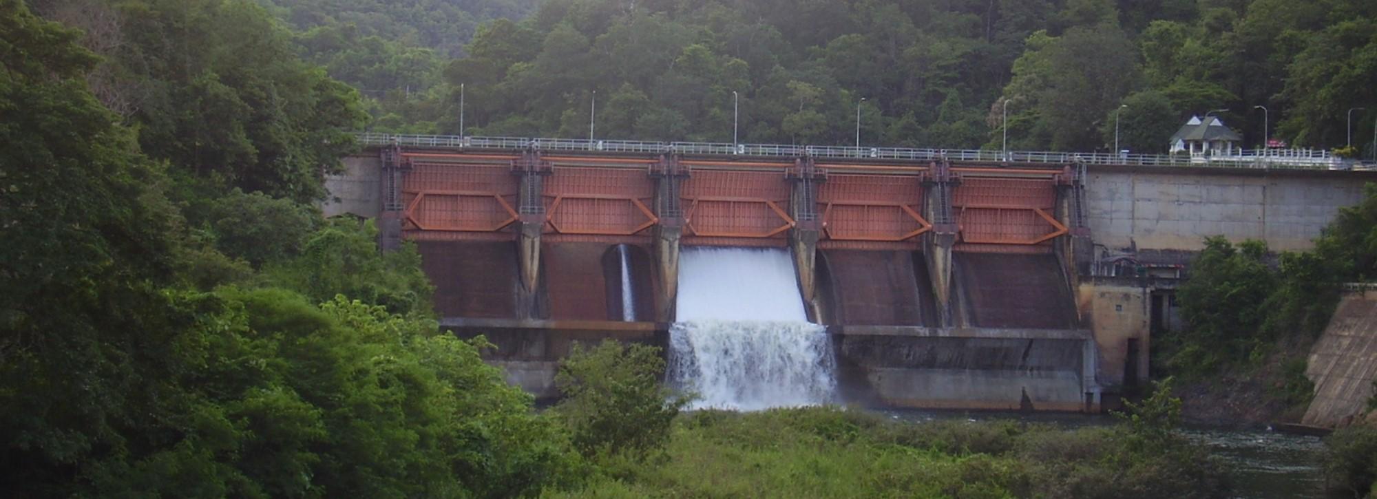 View of outfall of Kio Kno Ma Dam, Thailand