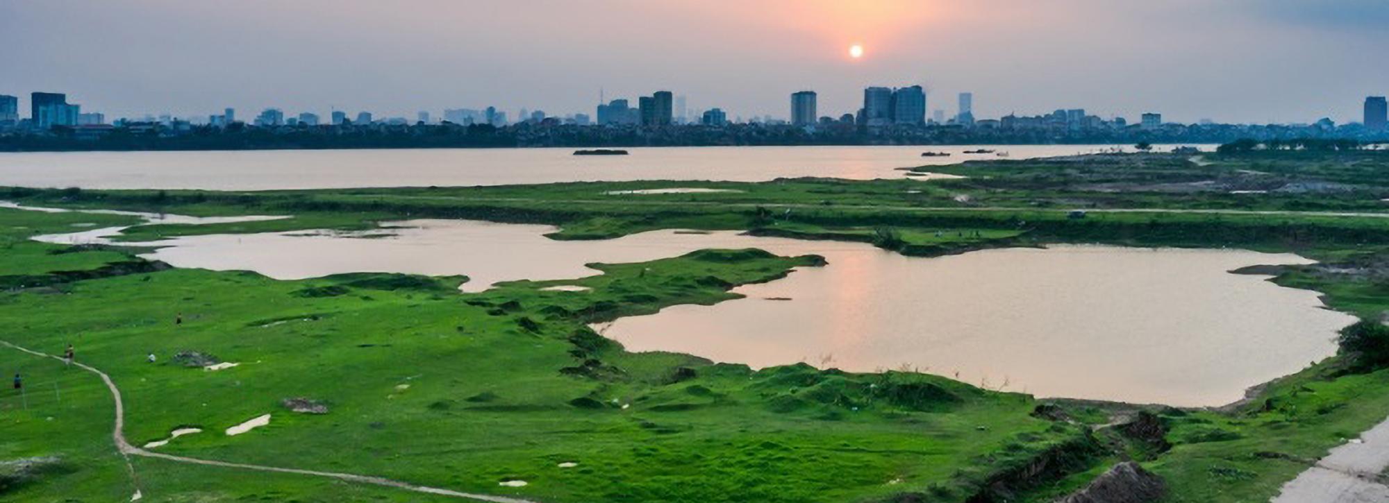 view of river in Ho Chi Minh Vietnam, where dengue fever forecasting system is tested