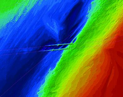 Numerical modelling output for scour at an offshore wind farm cable