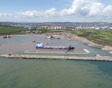 aerial view of Aberdeen port - courtesy of Aberdeen Harbour Board.