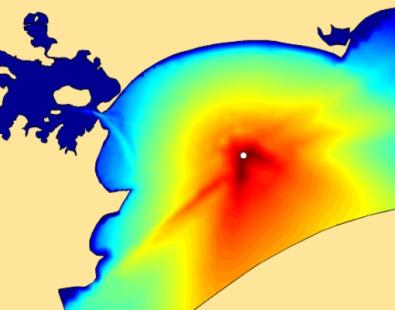 Screenshot of underwater noise model output