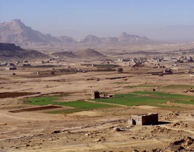 View of desert in Yemen