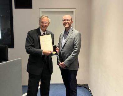 Jonathan Hinks presented with Honorary Membership award