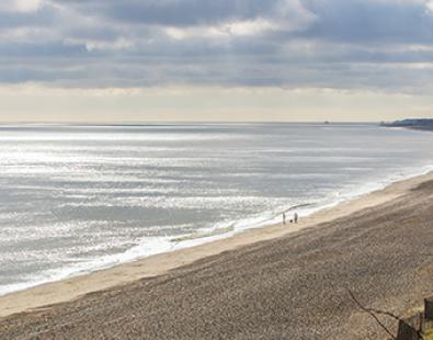 view of the suffolk coast in Sizewell
