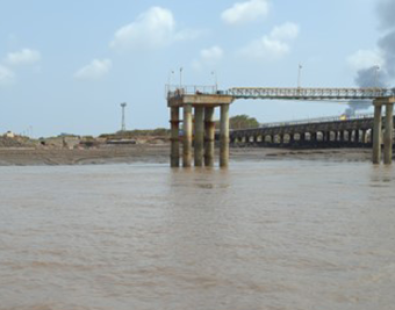 View of Dahej desalination plant off India's coast