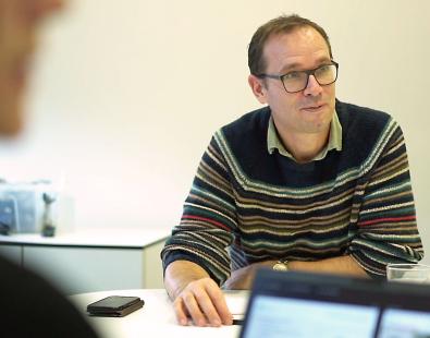 View of Richard Body at a meeting table