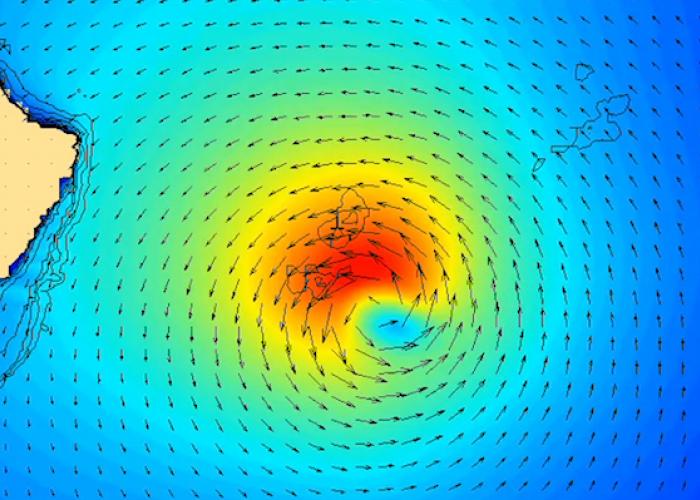 screenshot of tropical cyclone numerical modelling