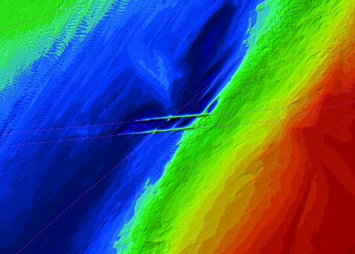 Numerical modelling output for scour at an offshore wind farm cable