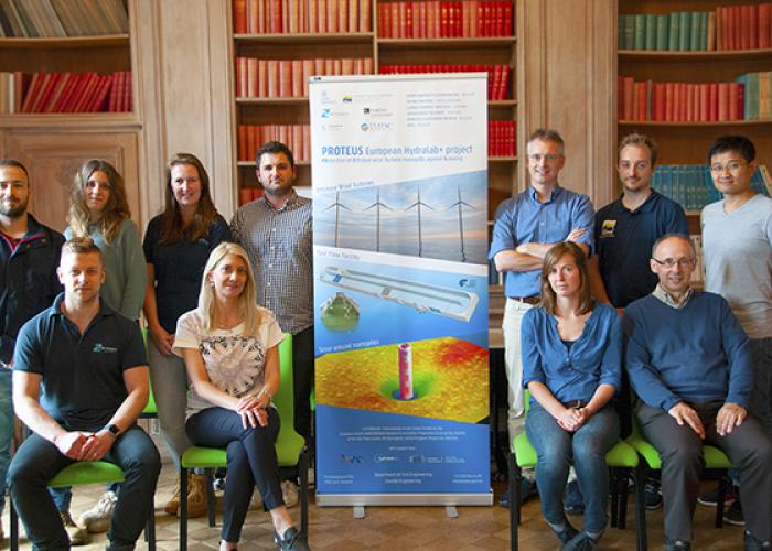 Group photo of scour researchers at Howbery Park