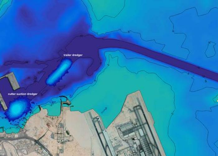 snapshot of HR Wallingford forecast of the sediment plumes in the sea