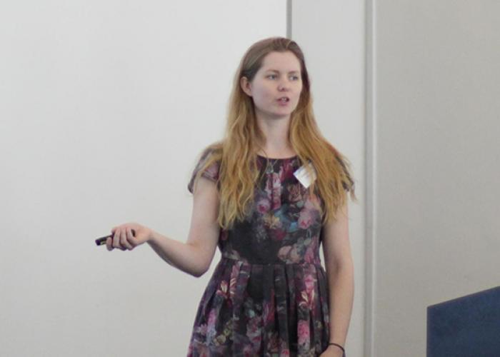 Our STEM ambassador Amelia Couldrey presenting at an event