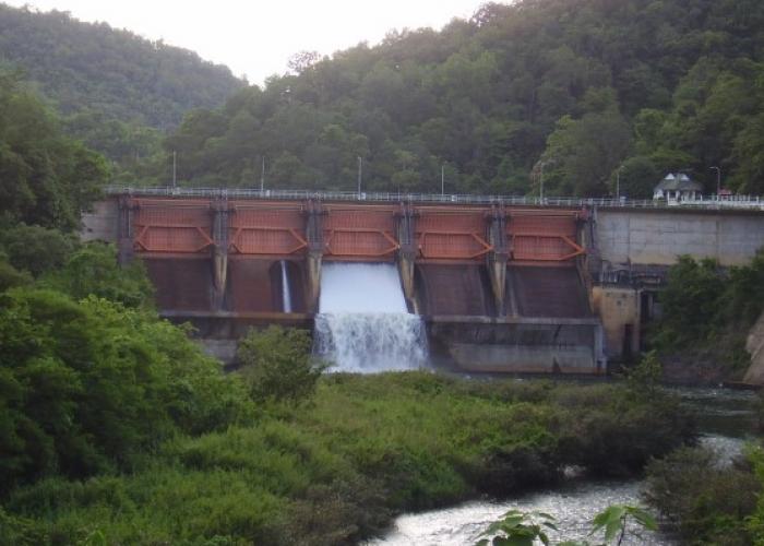 View of Kio Kho Ma Dam break, Thailand