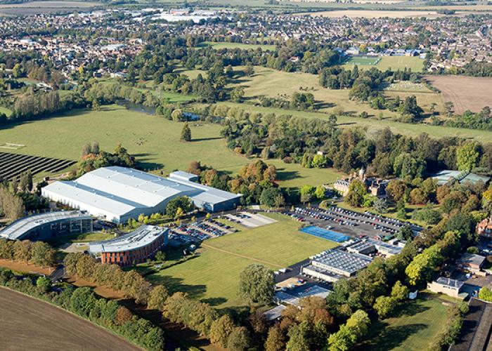 Aerial view of Howbery Park, home to HR Wallingford headquarters