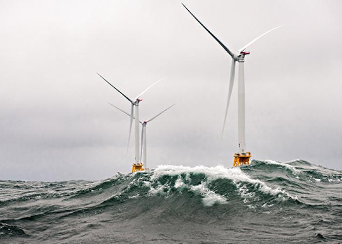 wind farms in agitated seas