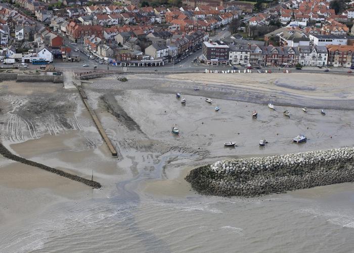 Arial view of Colwyn Bay physical model