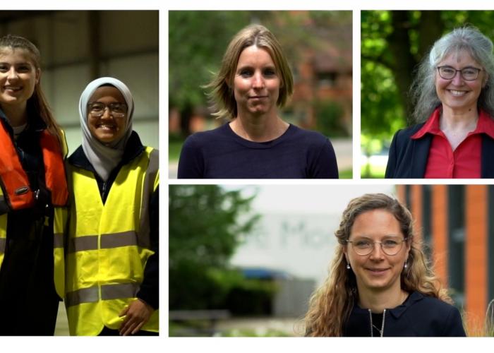Montage of headshots of women working at HR Wallingford, selected for International Women in Engineering