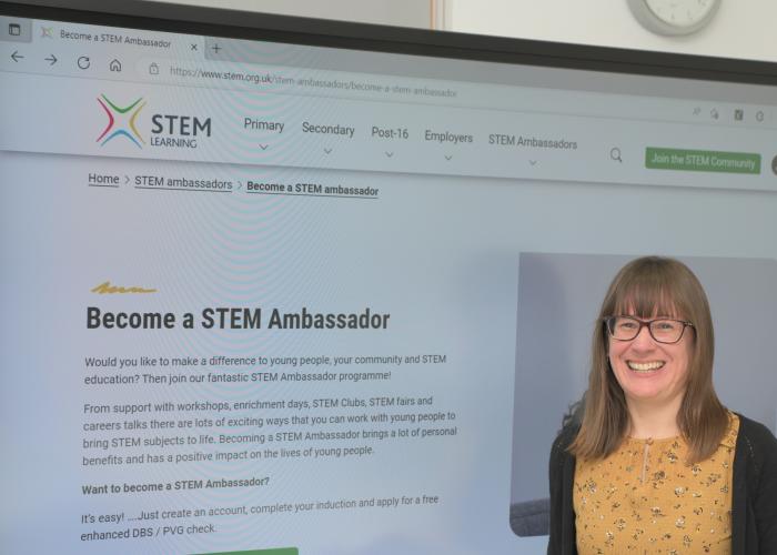 Screenshot of STEM Ambassador Jane Mauz