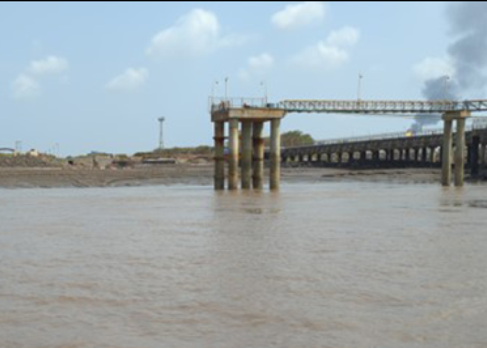 View of Dahej desalination plant off India's coast