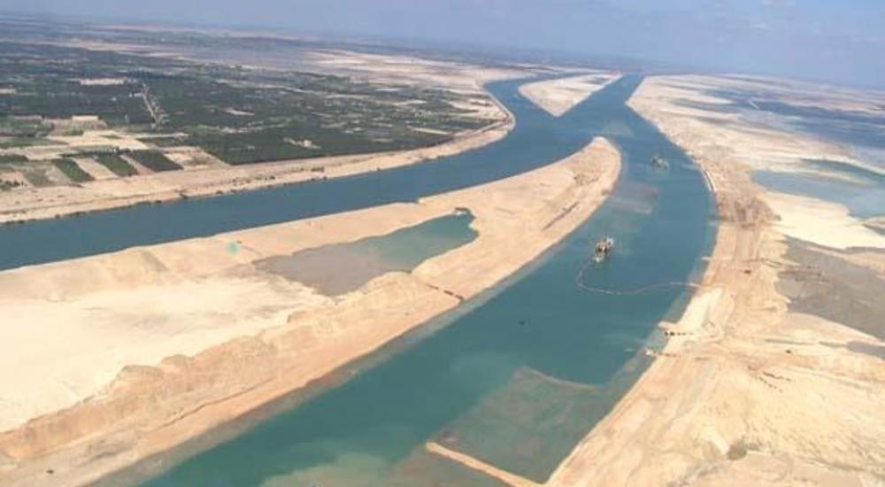 The Suez Canal, one of the world’s most heavily used shipping lanes.