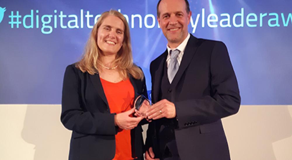 Barbara with Quillon receiving the Computing awards