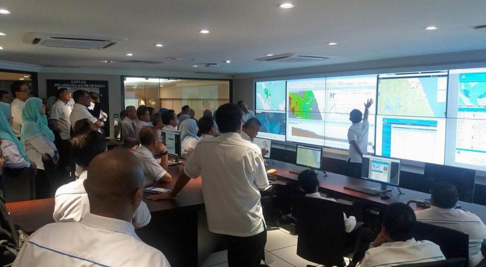 View of control room for NAFFAWS