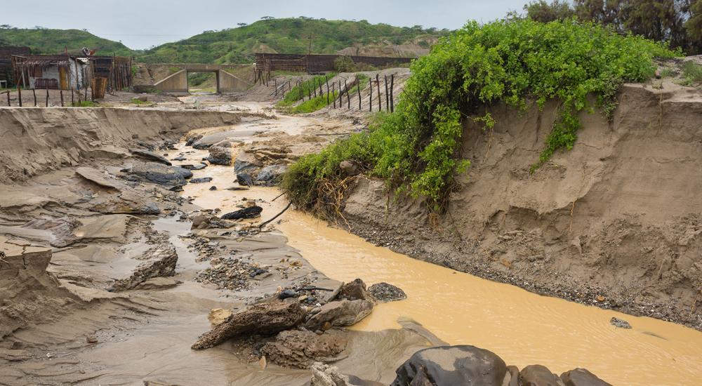 Mud river in Peru