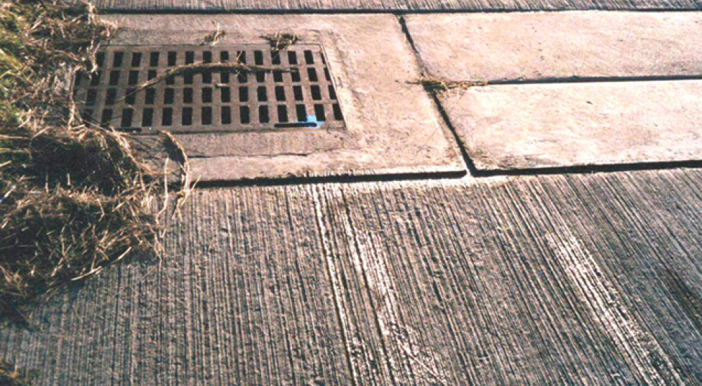 Image of a slot drain on a road