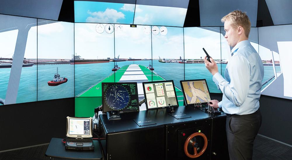 View of our Australia Ship Simulator with operator