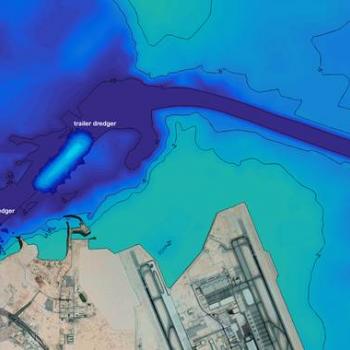 snapshot of HR Wallingford forecast of the sediment plumes in the sea