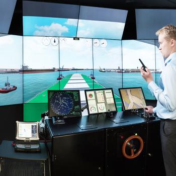 View of our Australia Ship Simulator with operator
