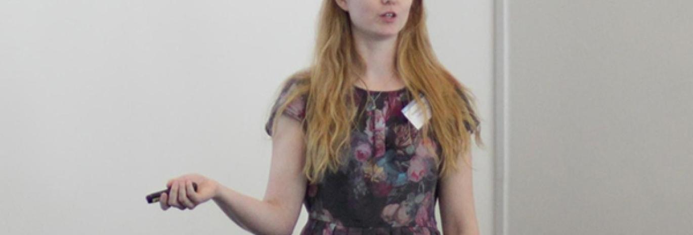 Our STEM ambassador Amelia Couldrey presenting at an event