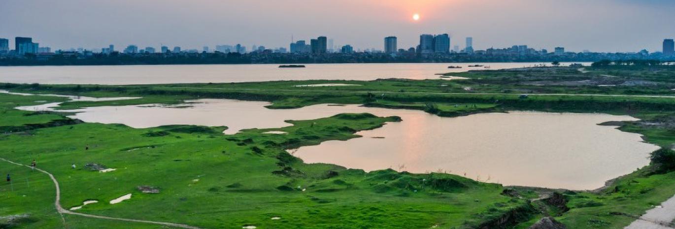 view of  river in Ho Chi Minh Vietnam, where dengue fever forecasting system is tested