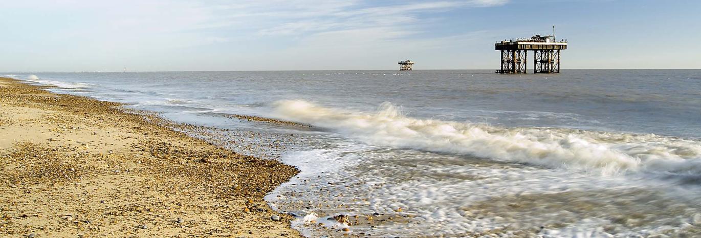 view of nuclear plant and cooling water outfalls