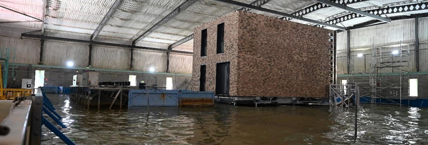 A picture of flood testing facilities for FloodSAFE House product