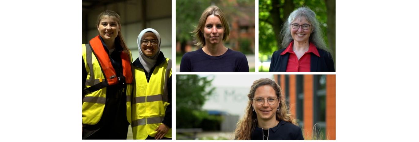 Montage of headshots of women working at HR Wallingford, selected for International Women in Engineering