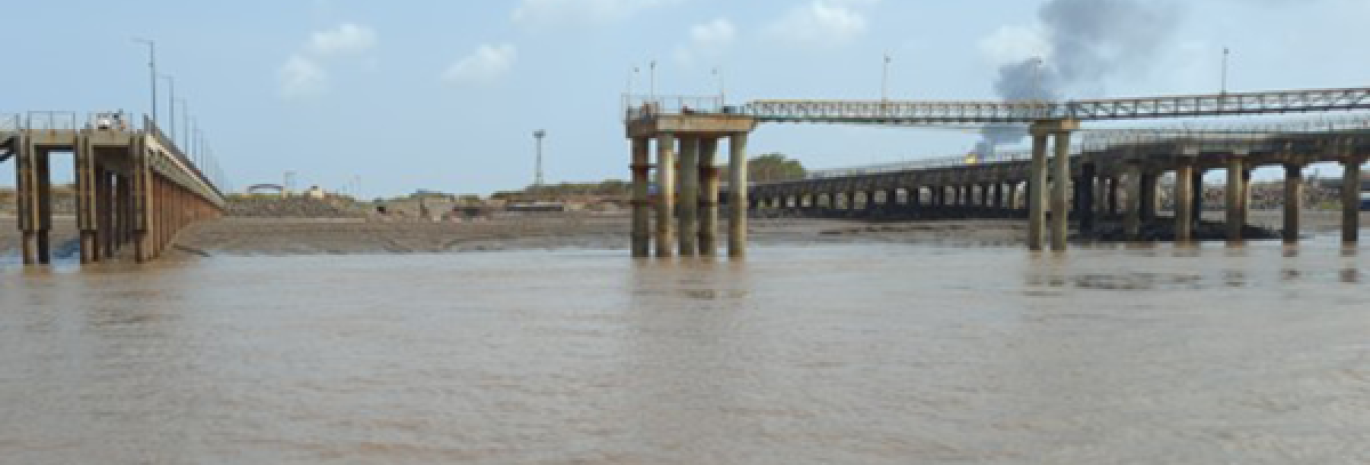 View of Dahej desalination plant off India's coast