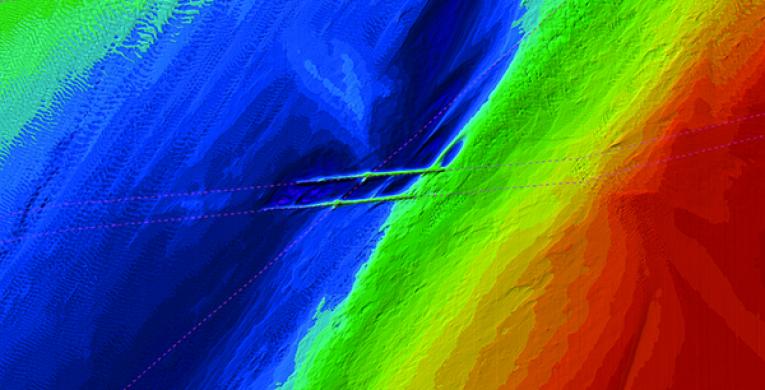 Numerical modelling output for scour at an offshore wind farm cable