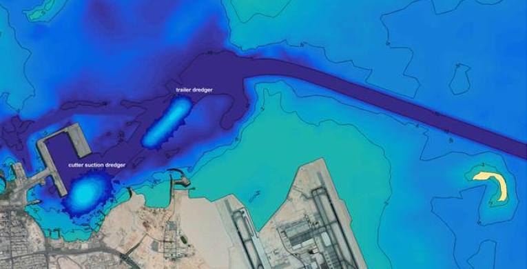 snapshot of HR Wallingford forecast of the sediment plumes in the sea