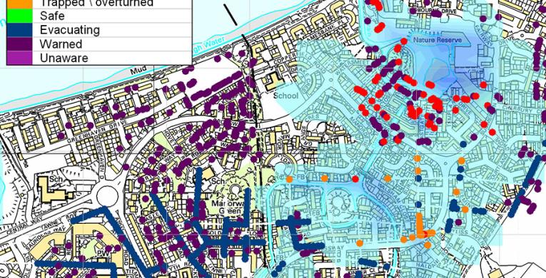 Life Safety Model - screenshot showing the potential fatalities and injuries.